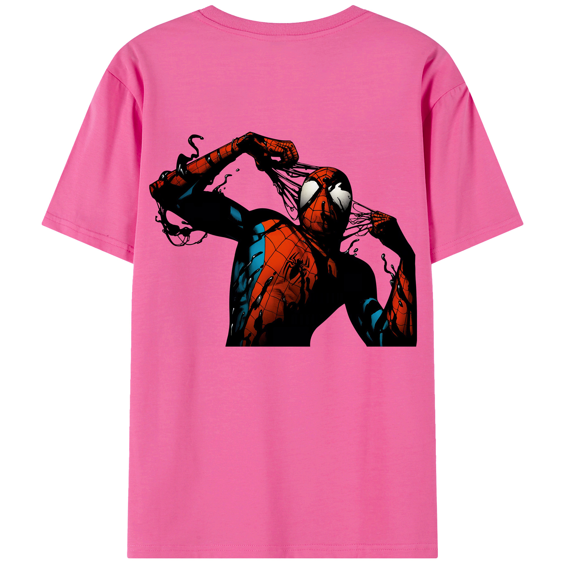 （画像用） Spider Man スパイダーマン レディース半袖Tシャツ(バックプリント)